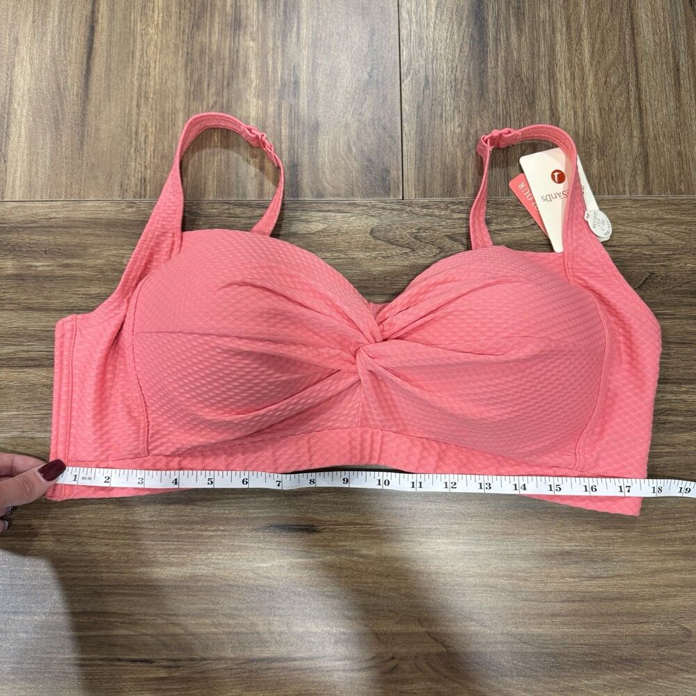 ArteSands Women’s Sz 18 Pink Salmon Allegro Botticelli Bikini Top Swimwear NWT - Picture 8 of 9